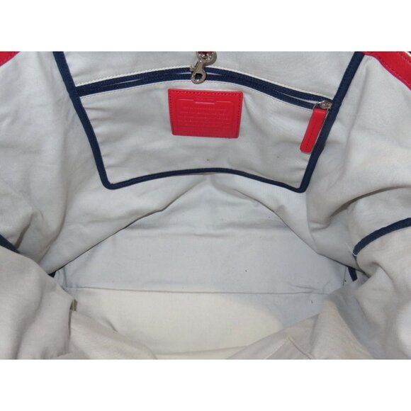 Coach Saint James limited legacy striped canvas weekender tote & pochette set - Picture 7 of 14